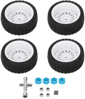RC Racing Car Tires RC Wheel Tires Stable Flexible for 1/10 - (Color: White)