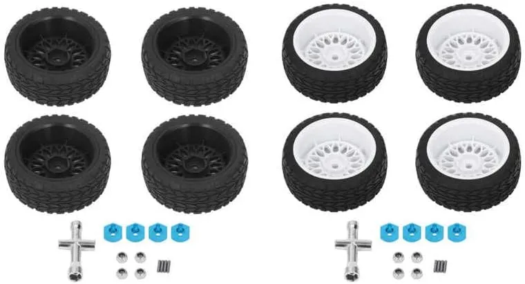 RC Racing Car Tires RC Wheel Tires Stable Flexible for 1/10 - (Color: White)