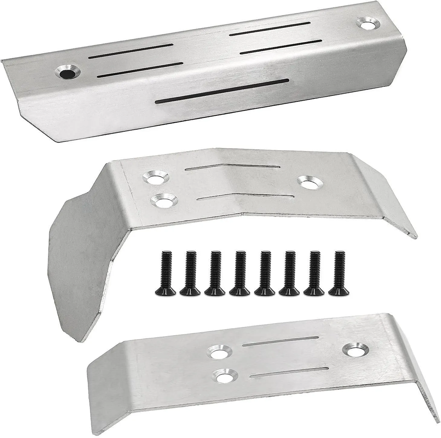 RC Stainless Steel Chassis Armor Protector Front Center Rear Skid Plate Guard for Traxxas Mini Maxx RC Car