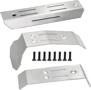 RC Stainless Steel Chassis Armor Protector Front Center Rear Skid Plate Guard for Traxxas Mini Maxx RC Car