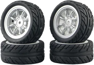 RC Tyre Set for SG1603 for SG1604 for SG1605 for UDIRC for UD1601 for UD1602 for UD1603 for UD1604 4Pcs Rubber Tire Wheel Tyre for 1/16 RC Car Upgrade Parts