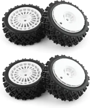 RC Upgrade Parts for Tamiya for TT-01 for TT-02 XV-01 XV01 TA06 PTG-2 1/10 RC for Racing Car Upgrade Parts Accessories 72mm Rubber Tire Wheel Tyres(White)