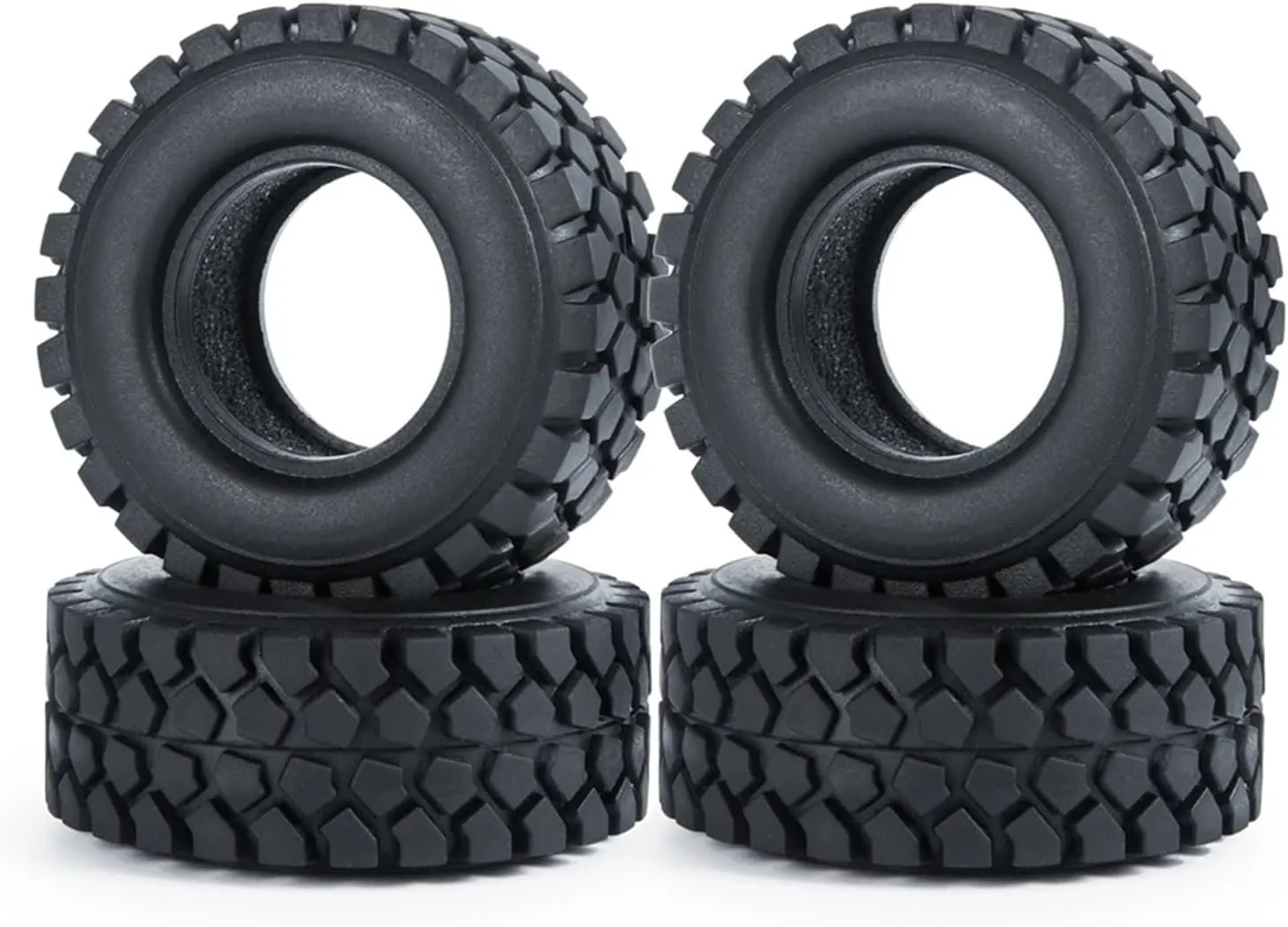 RC Wheel Tire Compatible with Axial SCX24 1/24 for TRX4M 1/18 RC Micro Crawler Car Wheels Tires 4PCS 1.0 Inch Soft Rubber Tyres RC Car Upgrade Parts(Color4,50mm)