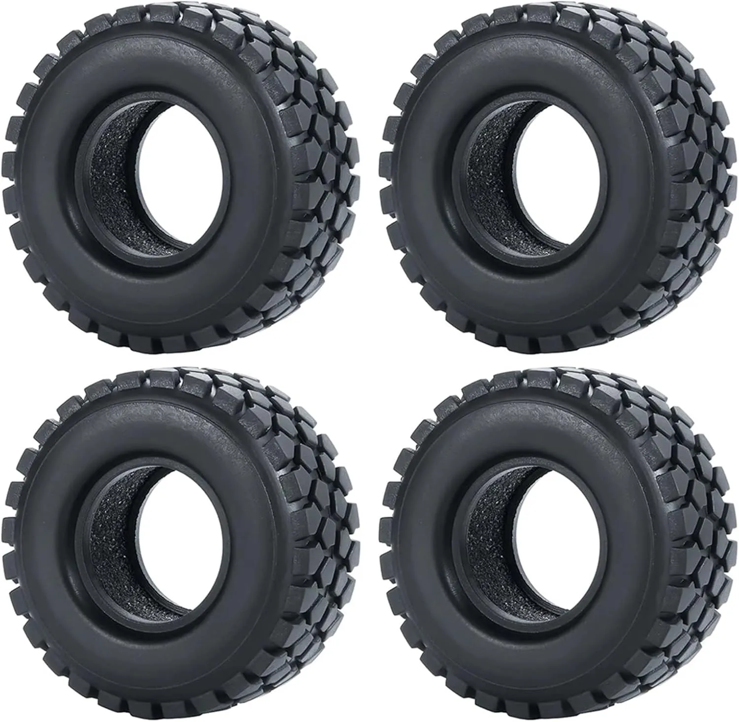 RC Wheel Tire Compatible with Axial SCX24 1/24 for TRX4M 1/18 RC Micro Crawler Car Wheels Tires 4PCS 1.0 Inch Soft Rubber Tyres RC Car Upgrade Parts(Color4,50mm)