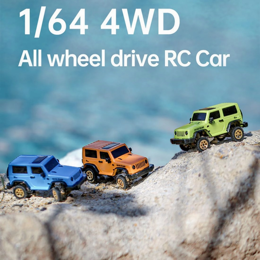 RC Mini Drift Car with FPV Goggles Camera, 1/64 Scale Mini 4WD Off-Road Climbing Car Electric 2.4G Romote Control Vehicle with LED for Adult - RTR/FPV Goggles Version