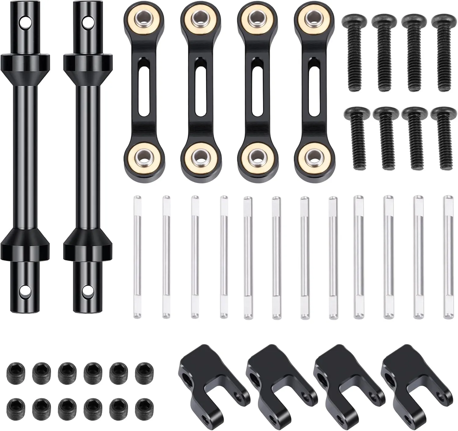 RCLions Alloy Metal Front&Rear Sway Bar Anti-roll Set for 1/18 LOSI Mini LMT 4WD RC Truck Car Upgrades Part