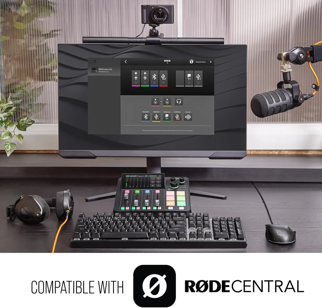 RØDE RØDECaster Duo All-in-One Production Solution for Podcasting, Streaming, Music Production and Content Creation
