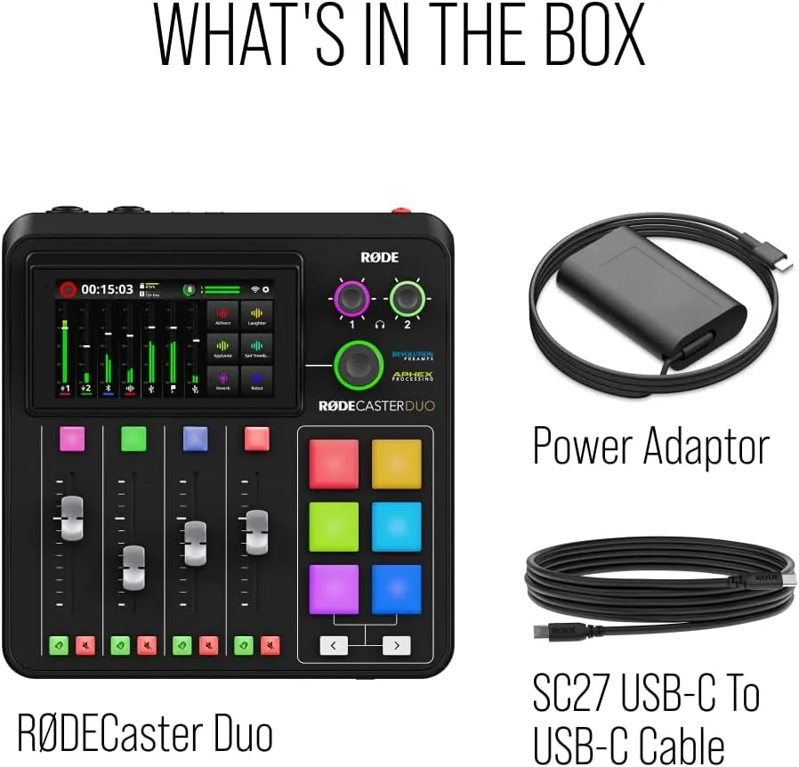 RØDE RØDECaster Duo All-in-One Production Solution for Podcasting, Streaming, Music Production and Content Creation
