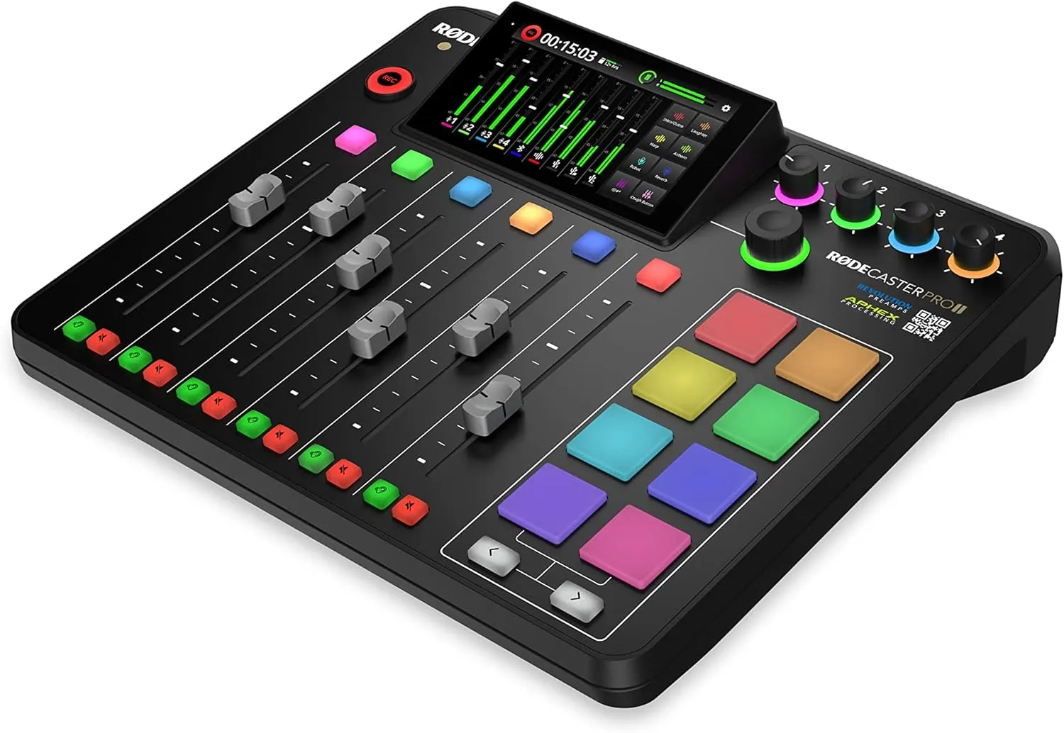 RØDE RØDECaster Pro II All-in-One Production Solution for Podcasting, Streaming, Music Production and Content Creation,Black