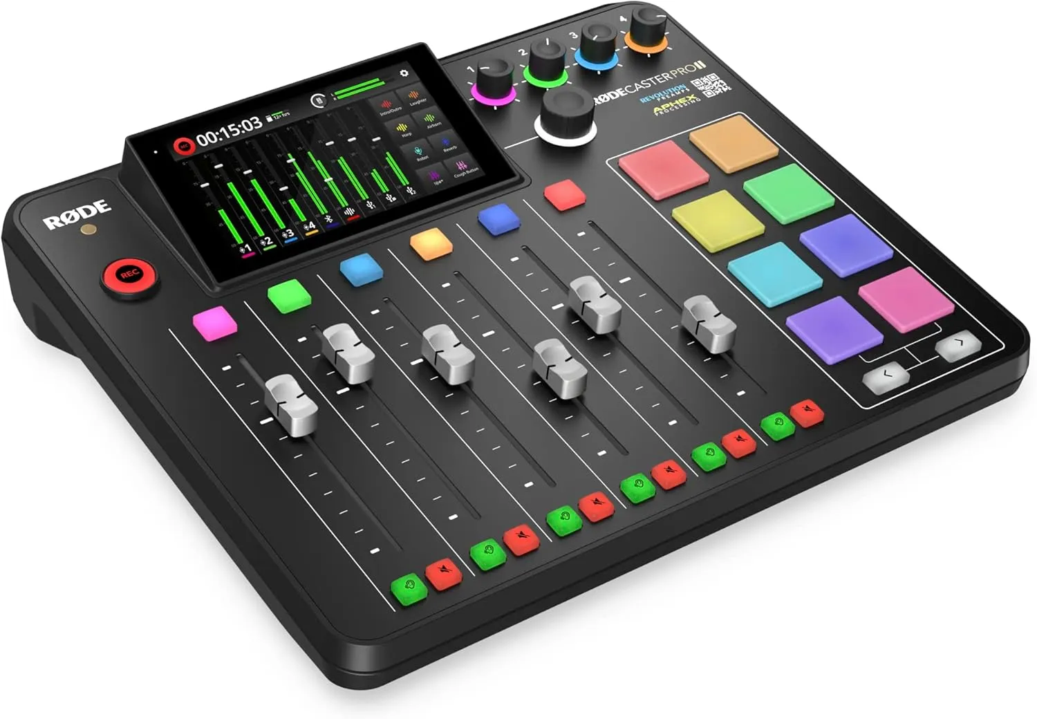 RØDE RØDECaster Pro II All-in-One Production Solution for Podcasting, Streaming, Music Production and Content Creation,Black