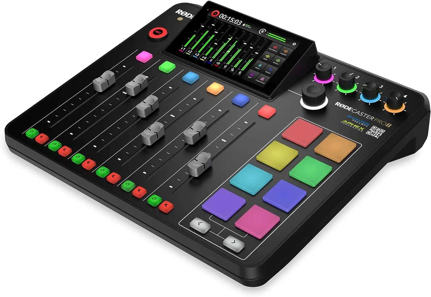 RØDE RØDECaster Pro II All-in-One Production Solution for Podcasting, Streaming, Music Production and Content Creation,Black