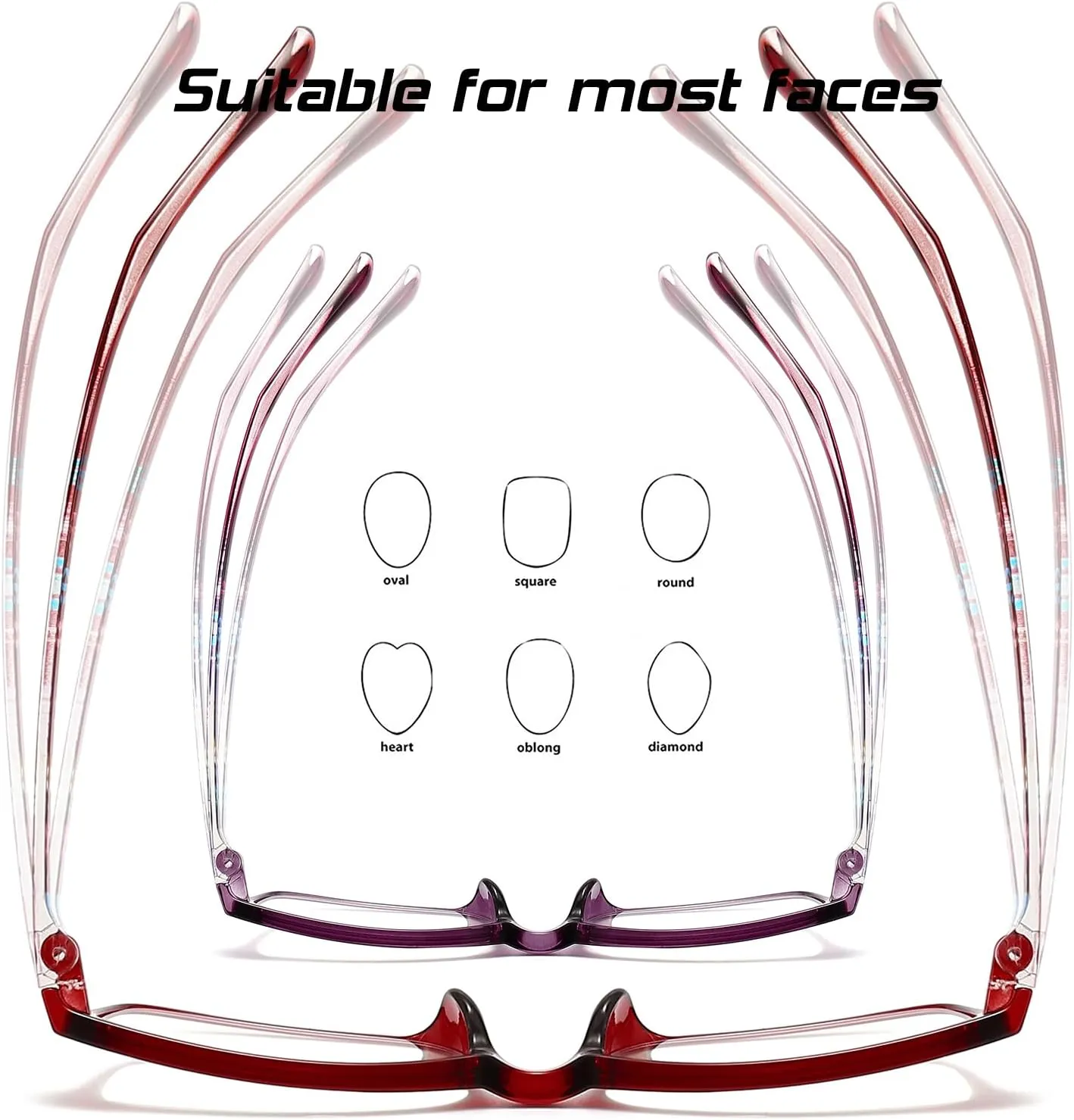 Reading Glasses for Women Blue Light Blocking Computer Readers, Flexible Eyeglasses Anti Eyestrain/Glare/UV