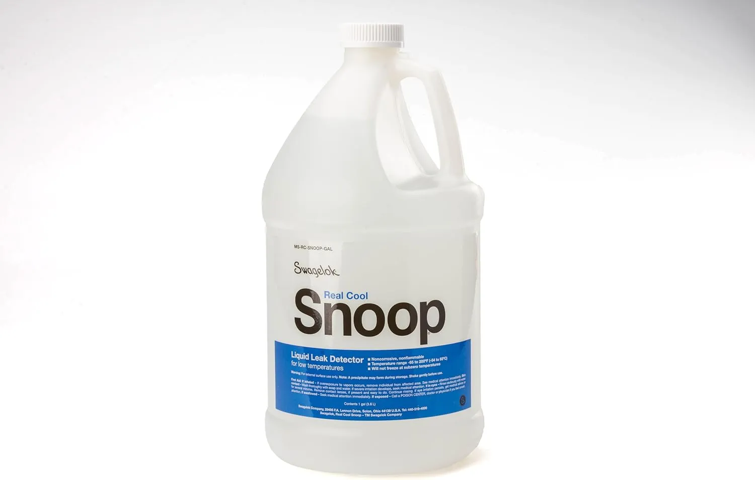 Real Cool Snoop® Liquid Leak Detector – 1 Gallon (3.8 L) Bottle – MS-RC-Snoop-GAL – –65°F to 200°F Operating Range