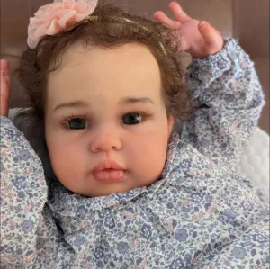 Real Life Reborn Toddler Dolls 24 Inch Big Size Realistic Baby Doll Girl Soft Cloth Weighted Body That Look Real Lifelike Toddler Doll Poseable Toy Xmas Gifts for Kids