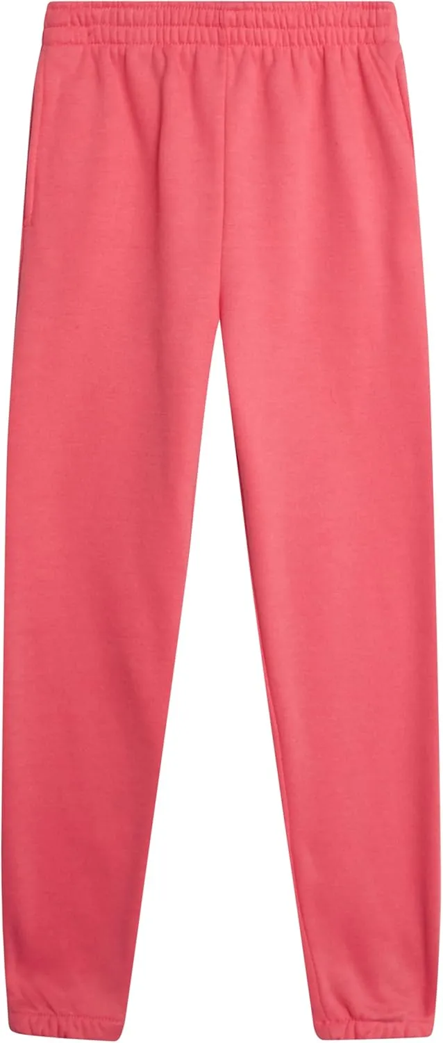 Real Love Girls' Sweatpants - 4 Pack Basic Solid Active Fleece Joggers (Size: 7-16)