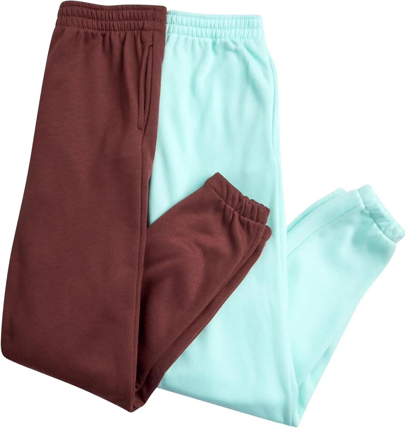 Real Love Girls' Sweatpants - 4 Pack Basic Solid Active Fleece Joggers (Size: 7-16)