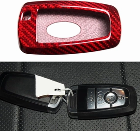 Real Carbon Key Fob Cover for Ford Bronco Escape Expedition Explorer Mustang S650 F150 F-150 F250 F350 F450 F550 Fusion Maverick Mondeo Ranger