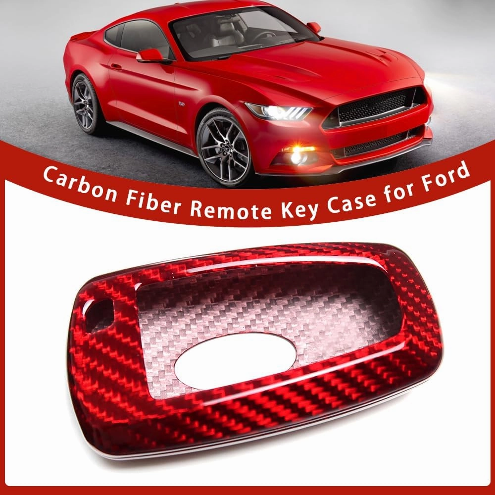 Real Carbon Key Fob Cover for Ford Bronco Escape Expedition Explorer Mustang S650 F150 F-150 F250 F350 F450 F550 Fusion Maverick Mondeo Ranger