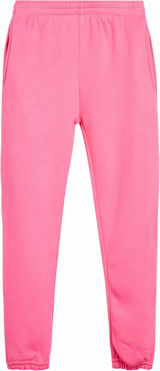 Real Love Girls' Sweatpants - 4 Pack Basic Solid Active Fleece Joggers (Size: 7-16)