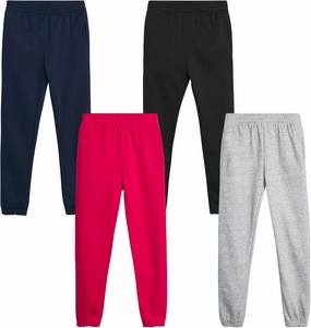 Real Love Girls' Sweatpants - 4 Pack Basic Solid Active Fleece Joggers (Size: 7-16)