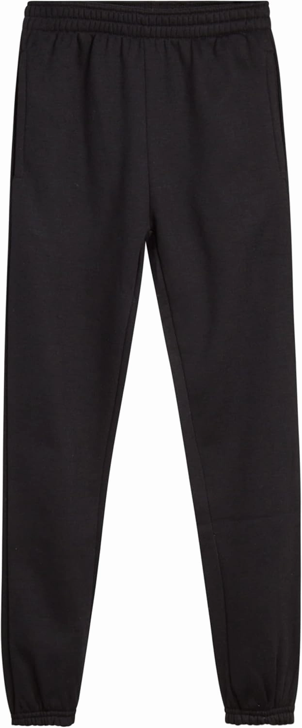 Real Love Girls' Sweatpants - 4 Pack Basic Solid Active Fleece Joggers (Size: 7-16)