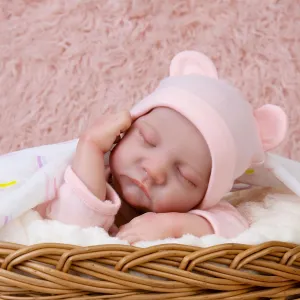 Realistic Reborn Baby Dolls 17-Inch Lifelike Baby Doll Full Body Vinyl Sleeping Baby Dolls Cute Girl Real Life Baby Doll with Clothes and Toy Accessories for Kids 3 