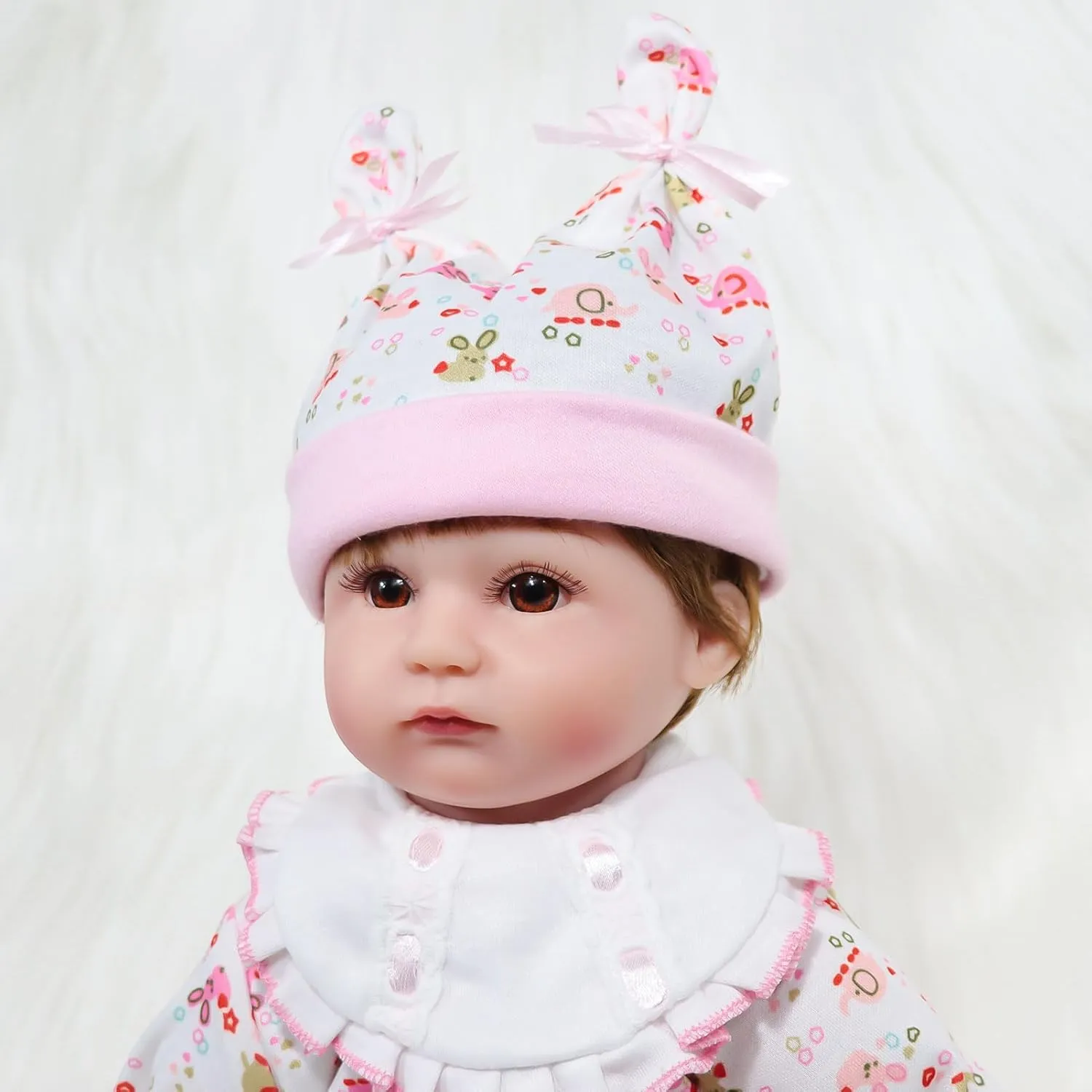 Realistic Reborn Baby Dolls Girl, 16 Inches Realistic Newborn Soft Vinyl Baby Dolls Toy with, Cute Birthday Baby Doll Gift for Kids Age 3  