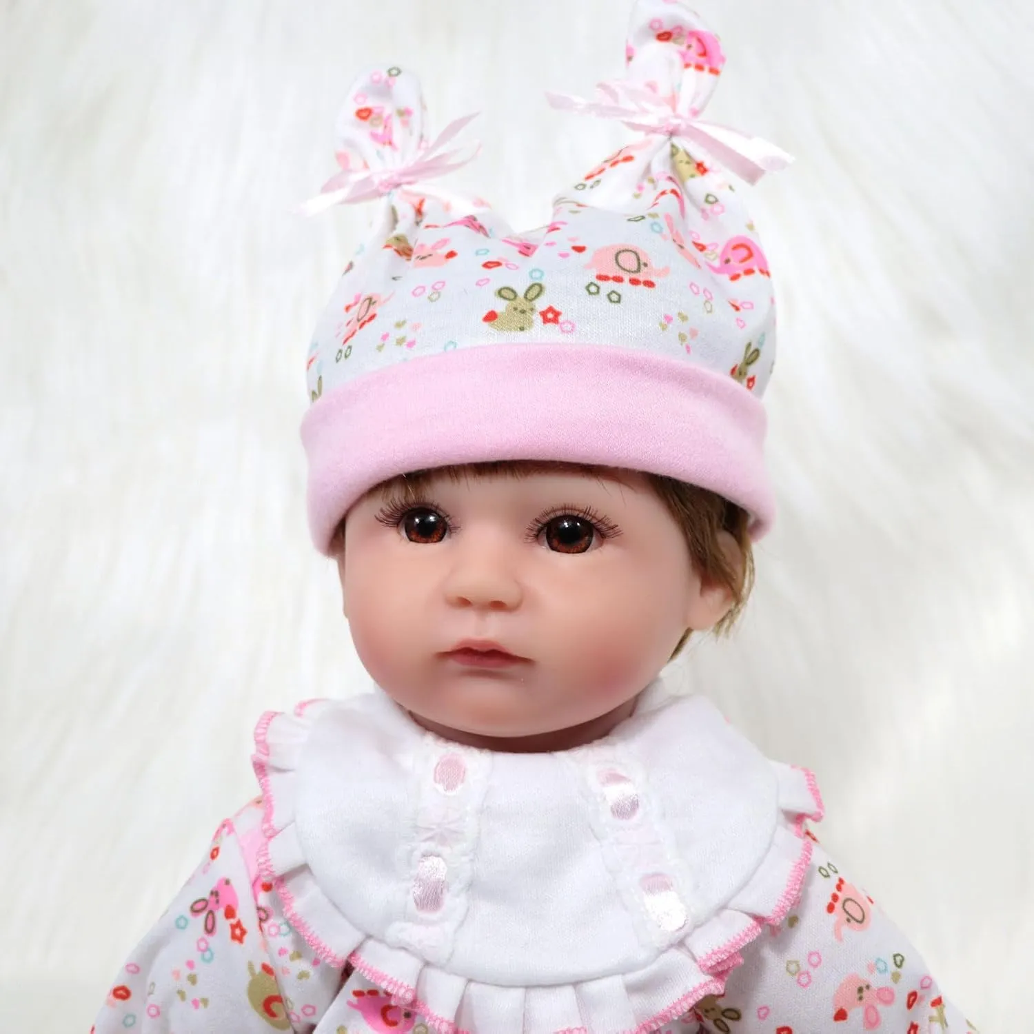 Realistic Reborn Baby Dolls Girl, 16 Inches Realistic Newborn Soft Vinyl Baby Dolls Toy with, Cute Birthday Baby Doll Gift for Kids Age 3  