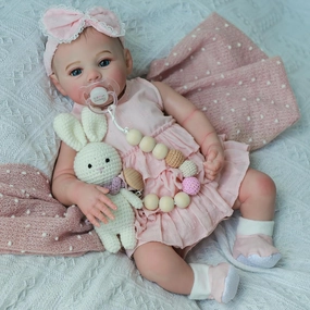 Realistic Reborn Dolls Girl - 18 Inch Lifelike Newborn Eyes Open Doll Real Life with Soft Weighted Body, Advanced Painted Gift Set for Kids Age 3 …