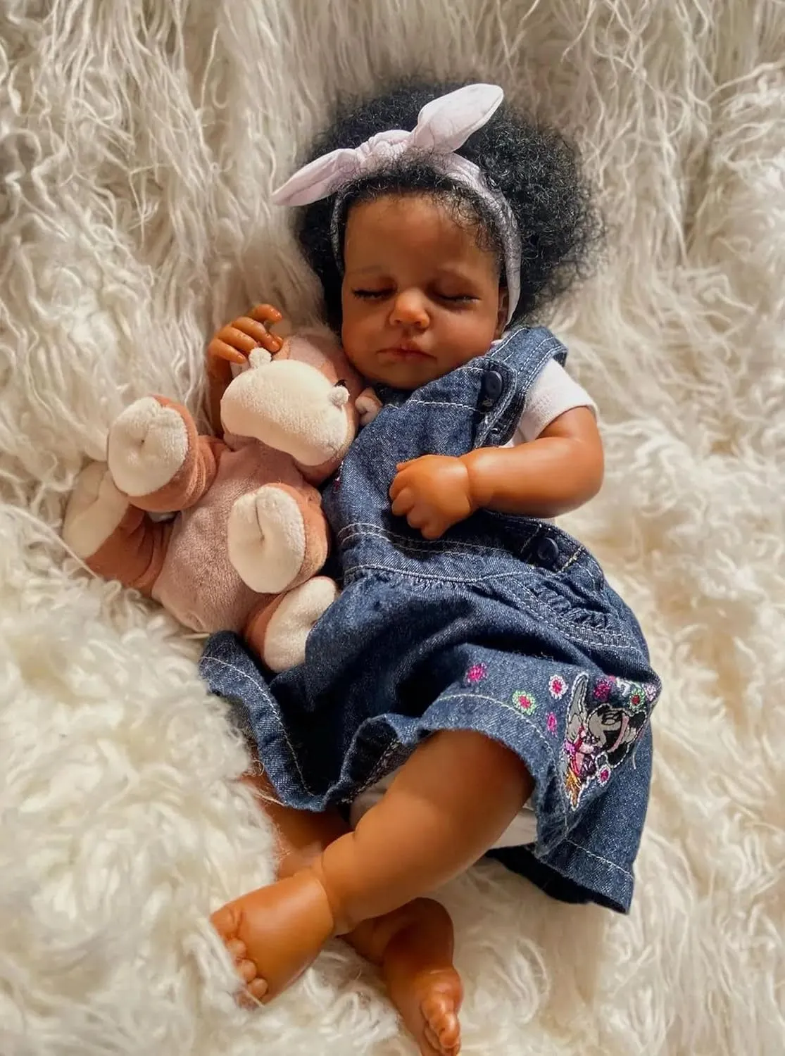 Reborn Baby Dolls Black - 20 Inch African American Newborn Girl Doll, Real Life Baby Dolls Soft, Realistic, Waterproof, Poseable with Accessories Gift for Kids Age 3 