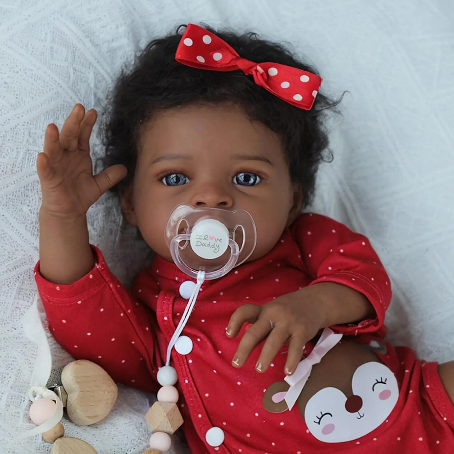 Reborn Baby Dolls Black Girl - 20 Inch African American Realistic Newborn Girl Doll, Lifelike Weighted Soft Body, Christmas Birthday Gift for Kids Age 3 