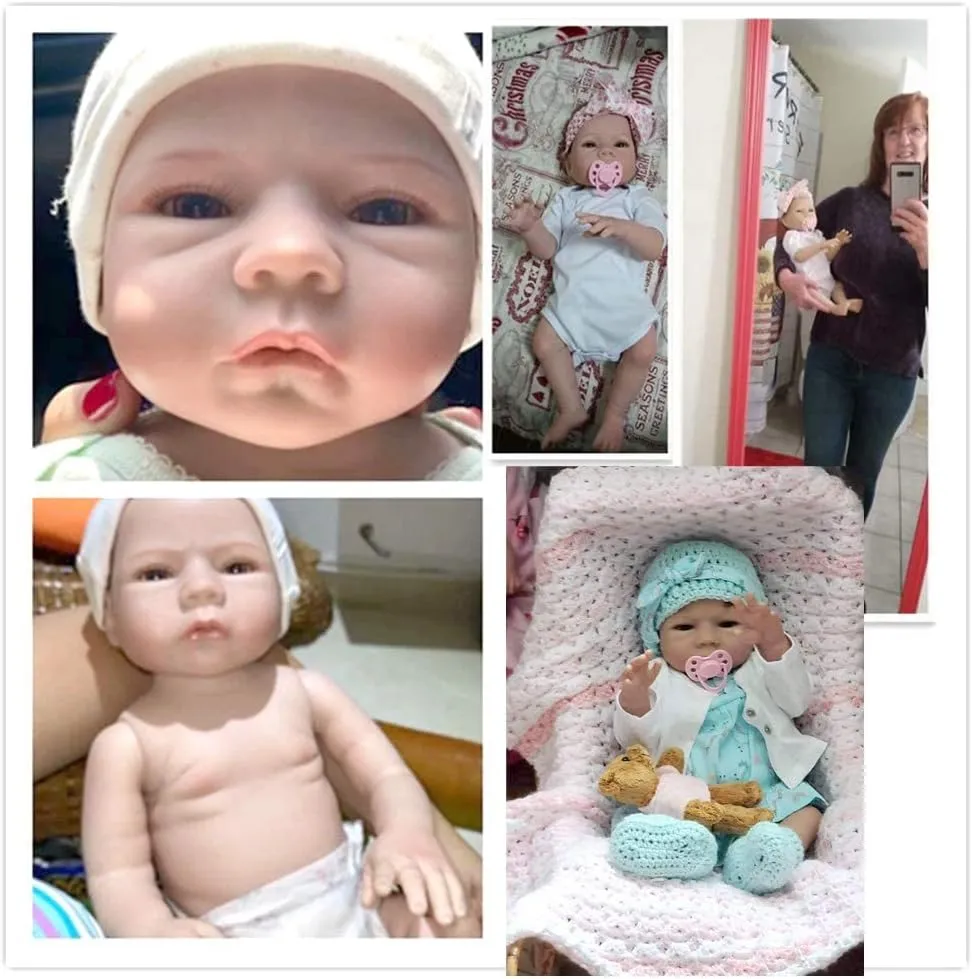 Reborn Baby Dolls Boy Real Lifelike Baby Dolls Boys 18 Inch, Handmade Realistic Boy Baby Doll Newborn Lifelike Dolls in Soft Vinyl and Weightd Body, Gifts, Parties