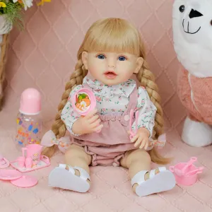 Reborn Baby Dolls - Realistic Newborn Baby Doll That Look Real Full Silicone Baby Dolls Girl with Doll Clothes & AccessoriesToy Gift Set for Kids Age 3 