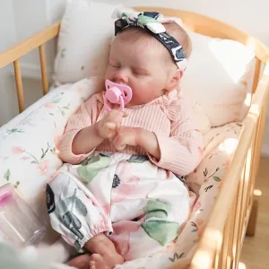 Reborn Baby Dolls,18 Inch Lifelike Realistic Newborn Doll，Soft Cloth Body Baby Dolls, The Best Christmas/Birthday's Gift for Kids Age 3  (Cloth Body)