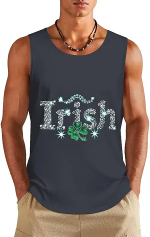 Red Rose Glass Dome Men's Regular Fit Tank Top Lightweight Tanks Sleeveless Summer Shirt Gym Tee