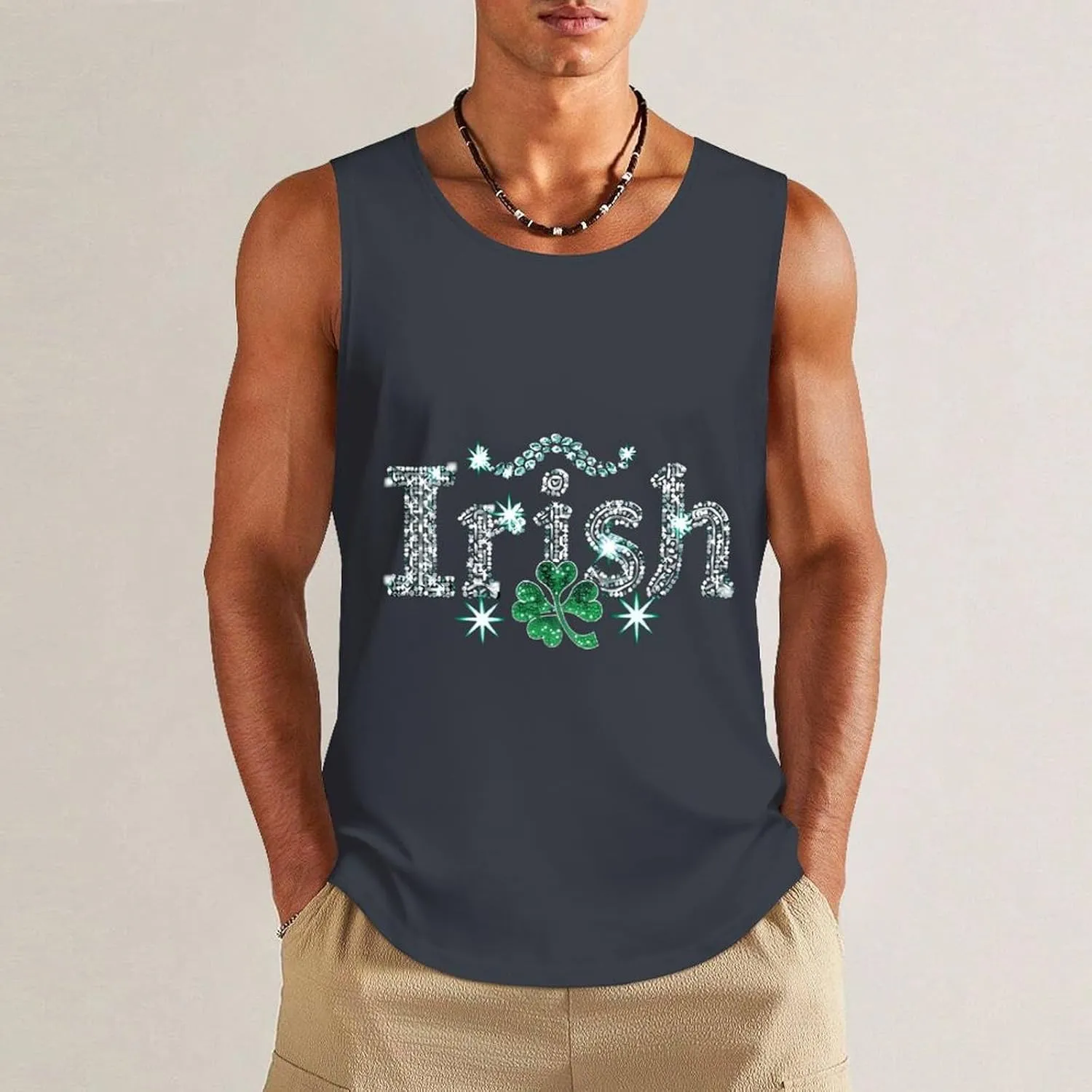 Red Rose Glass Dome Men's Regular Fit Tank Top Lightweight Tanks Sleeveless Summer Shirt Gym Tee