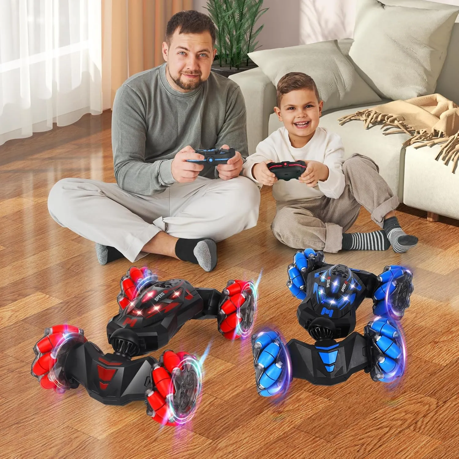 Remote Control Car, Gesture Sensing RC Stunt Car, 4WD Offroad for Rotating, 2.4 Ghz Remote Control and Hand Controlled Twist Cars,Transform RC Cars, Toy Presents for Boys and Girls Age 6-13