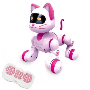 Remote Control Robot Cat Robot Dog Toy - RC Robotic Cat for Kids, Interactive Programmable Smart Robot Pet with Light, Sound, Touch Sensing, LED Eyes, Dance & Music, Robo Dog Gift for Kids 3 