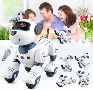 Remote Control Robot Dog Toys, Programmable Robotic Puppy for Kids, Interactive Remote Control Dog, Singing Dancing Stunt Robotic Dog Gift for Birthday