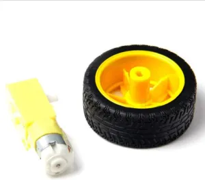 Replacement Part For Mini Smart Car Plastic Tire Wheel With DC 3-6v Gear Motor