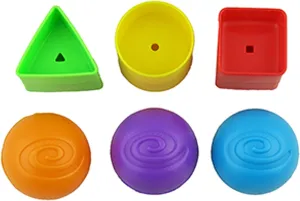 Replacement Parts for Fisher-Price Laugh and Learn Smart Stages Crawl Around Car - DJD09~3 Balls and 3 Shapes ~ Also Works with Models CJM93 and Y7749