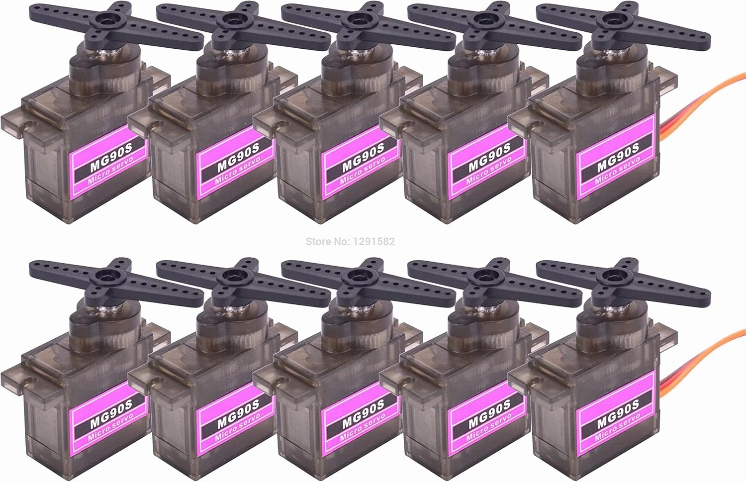 Replacement Part For MG90S 9g Metal Gear Mini Rc Servo Upgraded SG90 Micro Servos For Smart Vehicle Helicopter Boat Car - (Color: 100PCS)