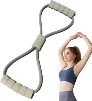 Resistance Bands with Handles, Arm Figure 8 Resistance Band, Muscle Training Elastic Resistance Bands for Yoga Sports Exercise, Pilates Workout Elastic Exercise Bands(3pcs)