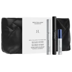 RevitaLash Cosmetics, RevitaLash Favorites Collection/RevitaLash Advanced, RevitaBrow Advanced, Mini Double-Ended Volume Set & Signature Cosmetic Bag