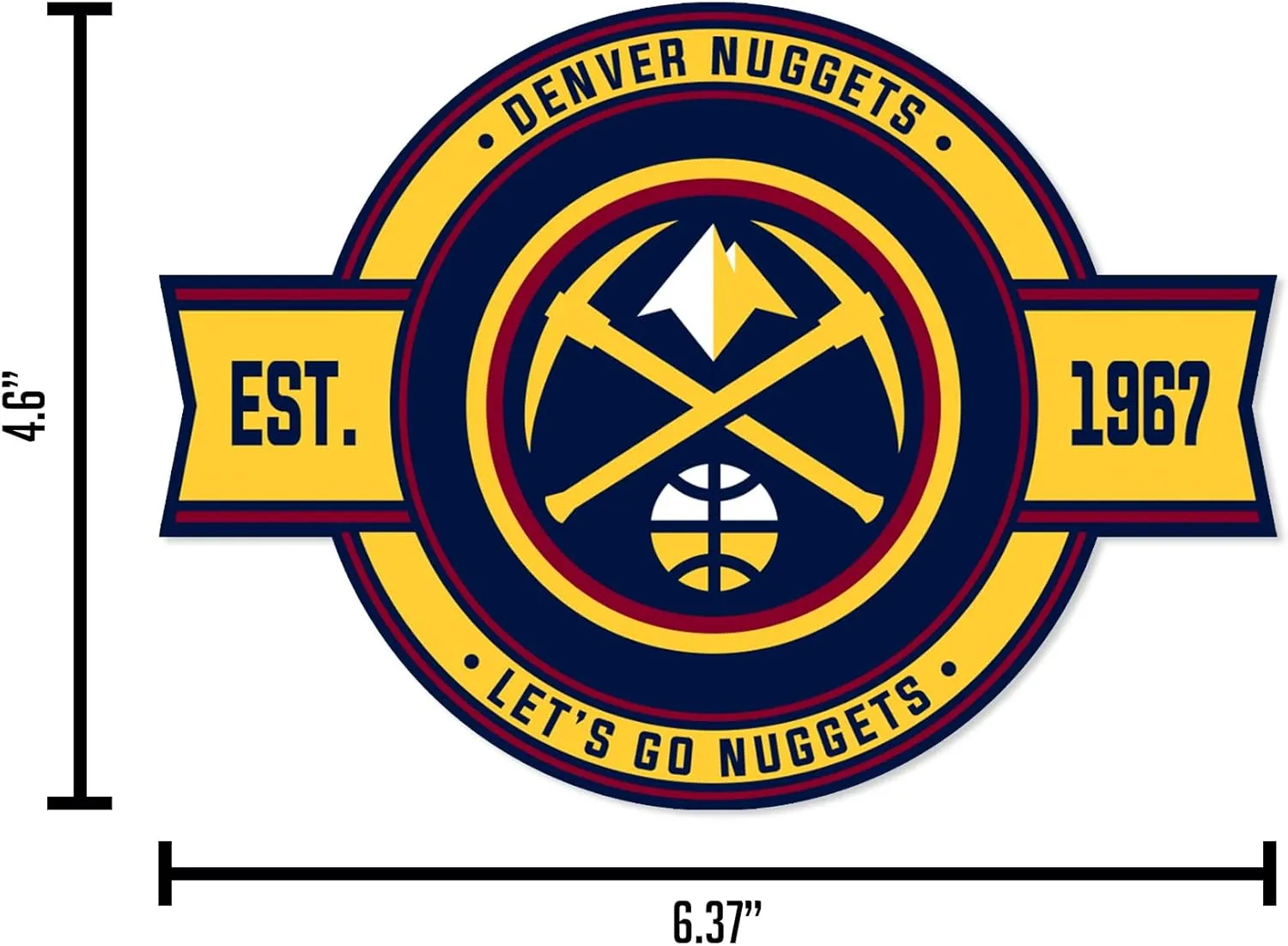 Rico Industries NBA Basketball Standard Badge Magnet - for Car, Fridge
