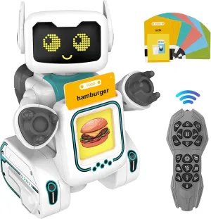 Robot Toys for Kids 5-7, Interactive Remote Control Robot Toys with Talking Flash Cards, Walks, Sings Dances, Sight Words Flash Cards Kindergarten Robot Toy Perfect Learning Gift for Boys, Girls
