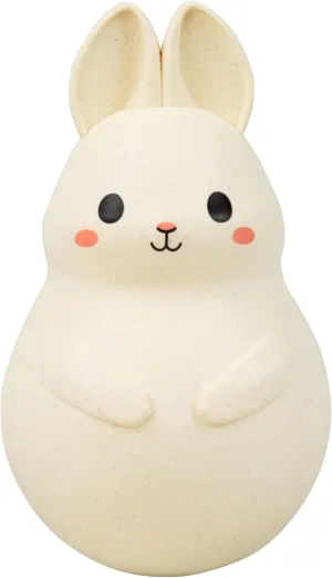 Roly Poly - Bunny, Tummy Time Baby Infant Toy, Wobbling, Soothing Sensory Toy, Gentle Tinkling Sound, ECO bioplastic, 3 Months - 2 Years