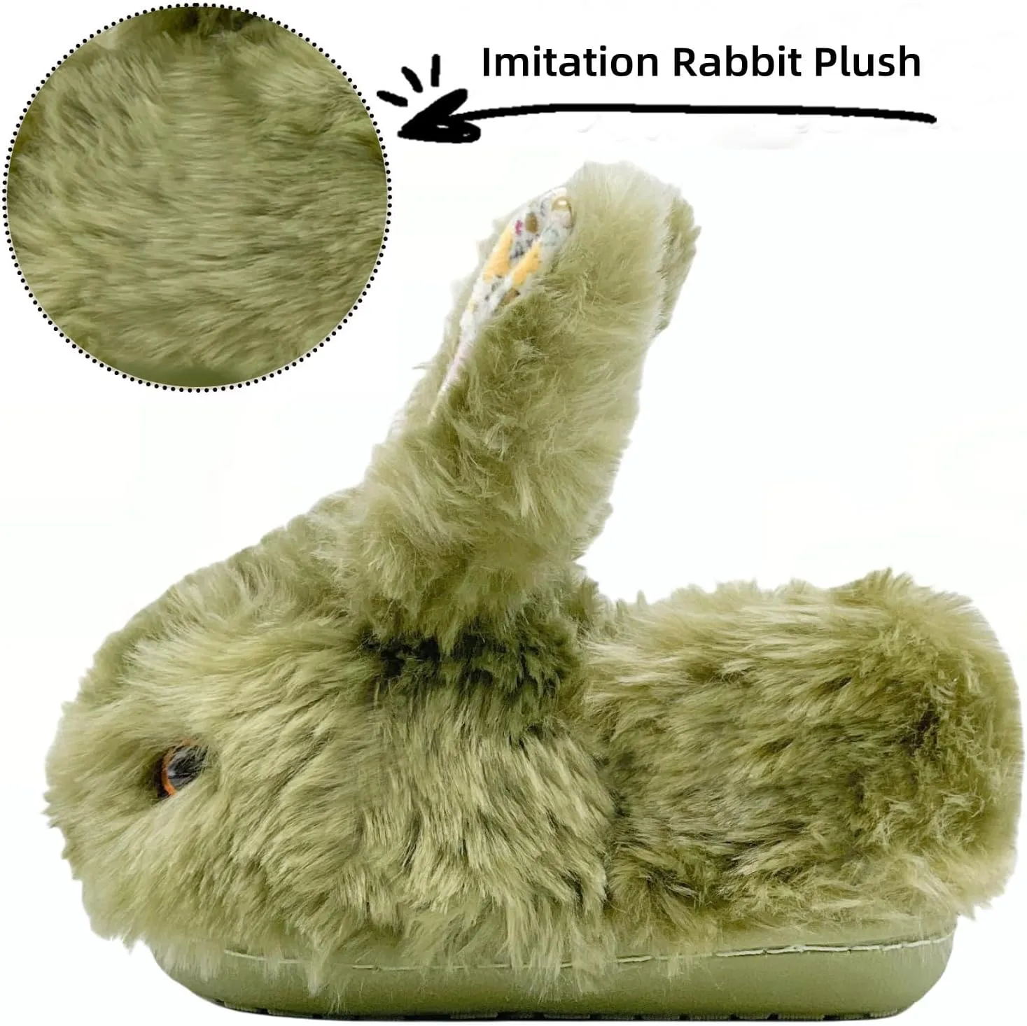 rosyclo Toddler Slippers Boy and Girl Bunny Slippers Plush Cute Non-Slip Warm Winter Shoes, Suitable for indoor and outdoor Kids Slippers