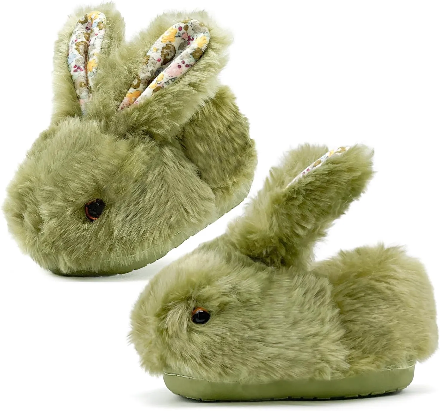 rosyclo Toddler Slippers Boy and Girl Bunny Slippers Plush Cute Non-Slip Warm Winter Shoes, Suitable for indoor and outdoor Kids Slippers