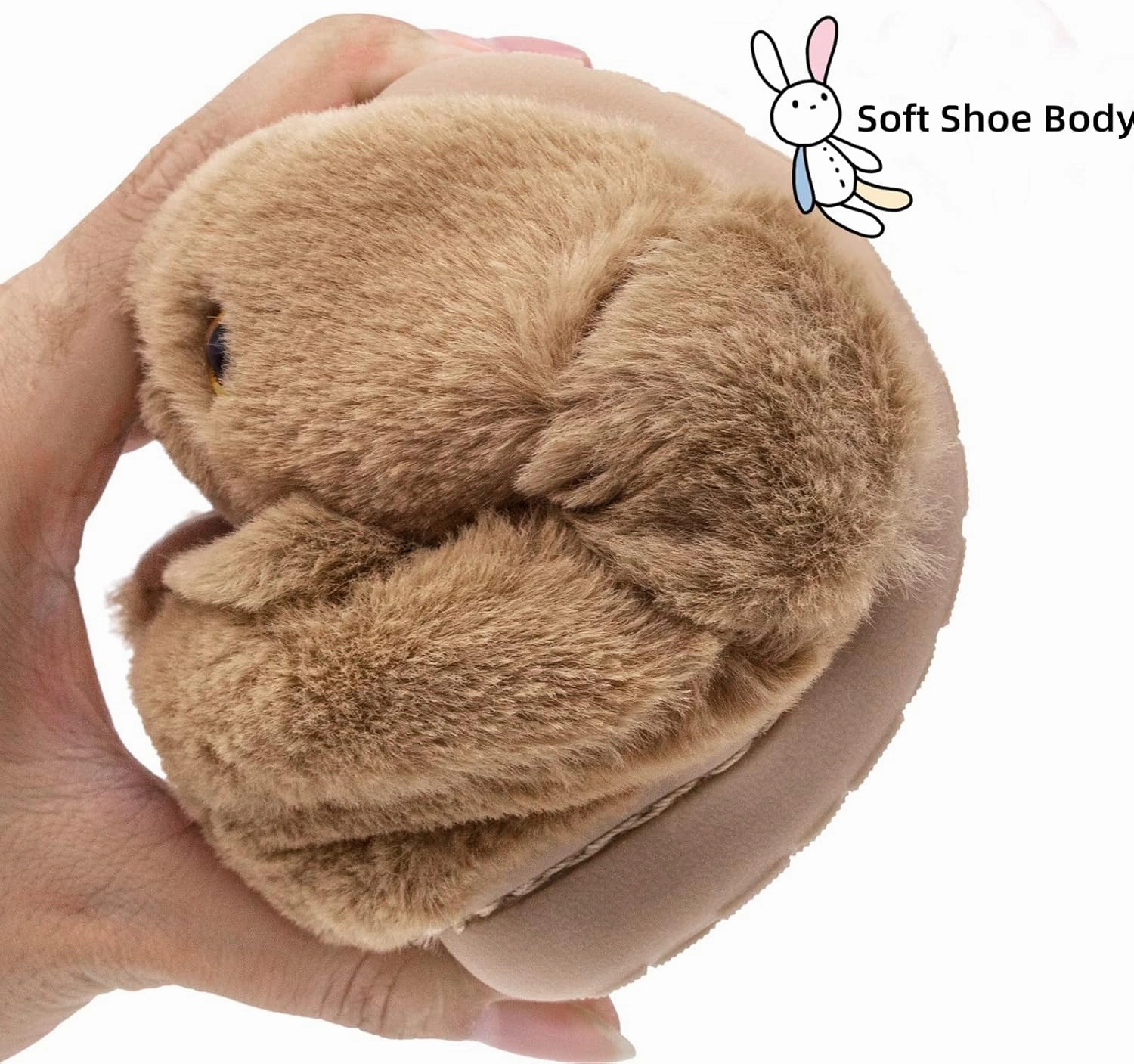 rosyclo Toddler Slippers Boy and Girl Bunny Slippers Plush Cute Non-Slip Warm Winter Shoes, Suitable for indoor and outdoor Kids Slippers